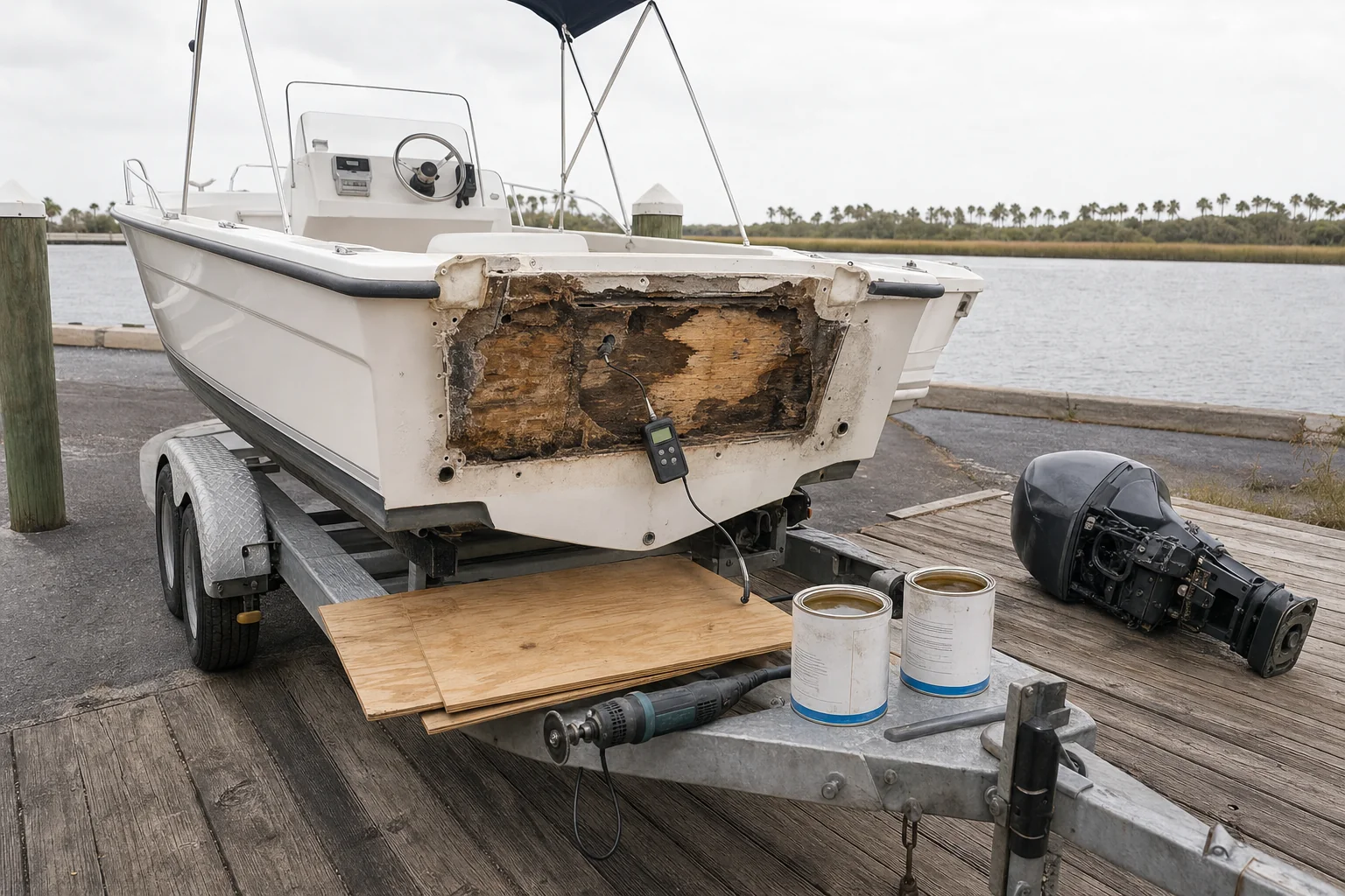 transom repair in Jacksonville, FL